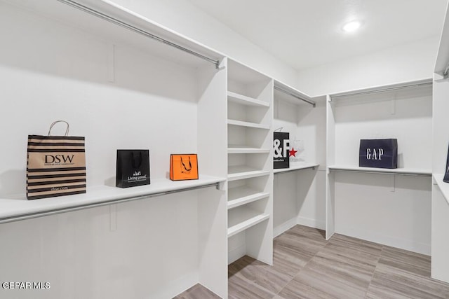 view of walk in closet
