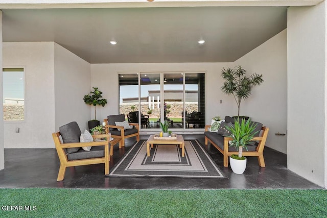 view of patio / terrace featuring outdoor lounge area