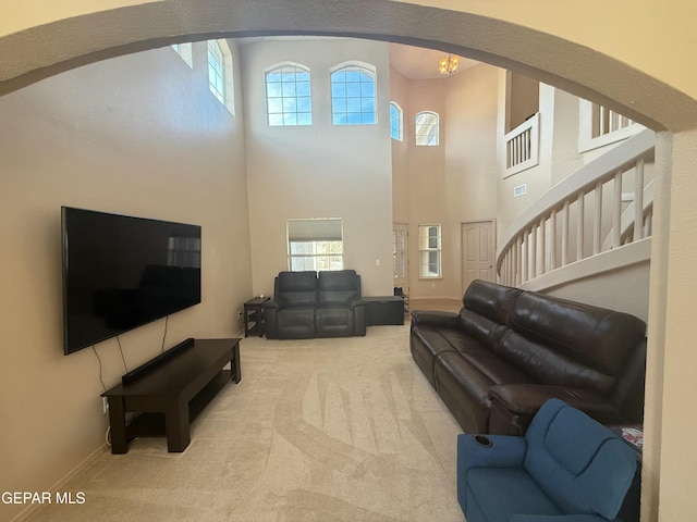 view of carpeted living room