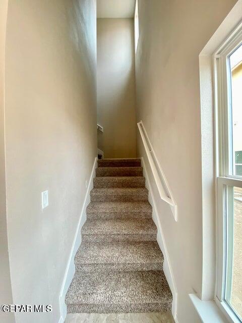 staircase featuring a wealth of natural light