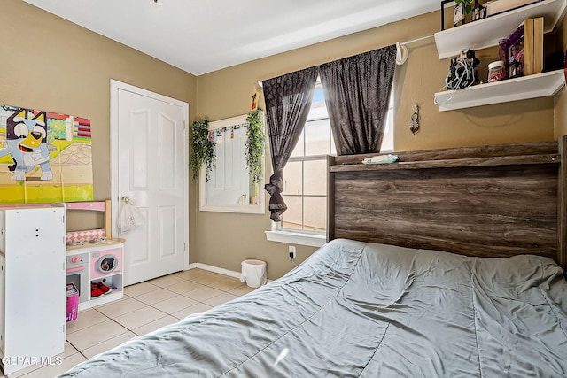 view of tiled bedroom