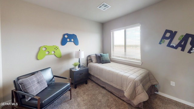 view of carpeted bedroom