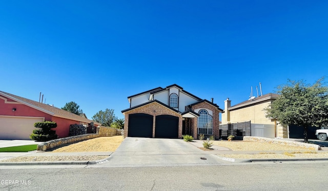 ranch-style home with a garage