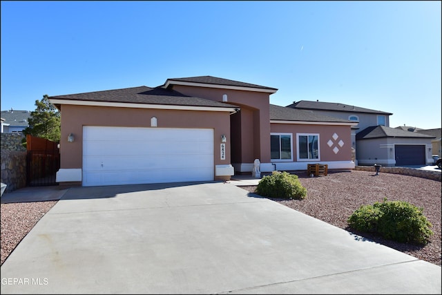 view of front of home featuring a garage