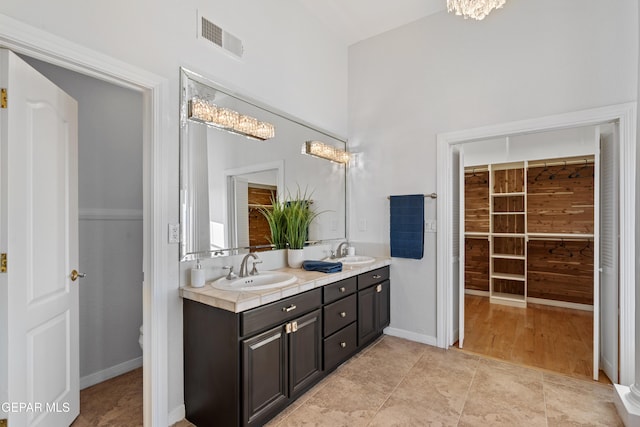 bathroom with vanity