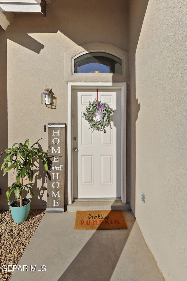 view of doorway to property