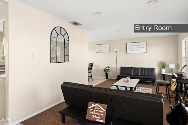 view of carpeted living room