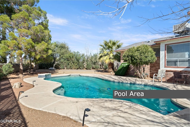 view of pool featuring a patio area