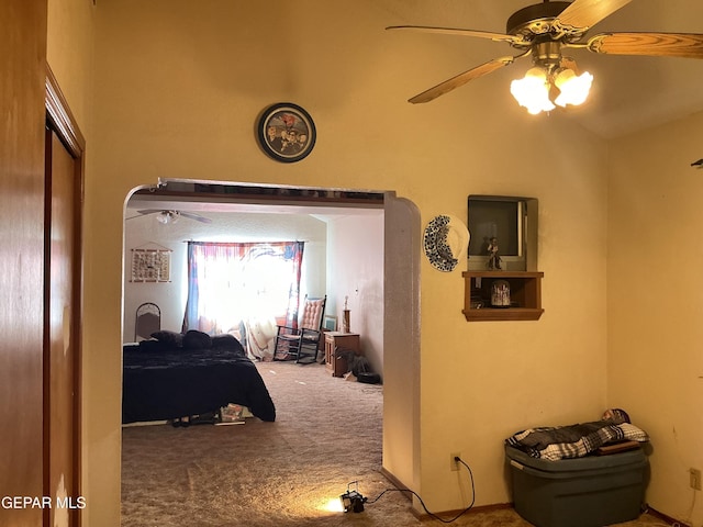 hallway featuring carpet floors