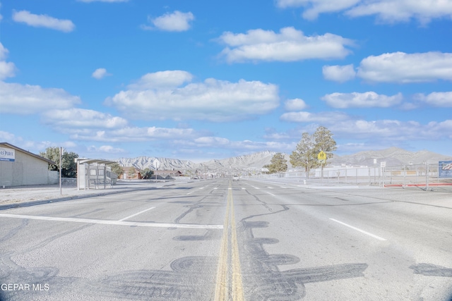 view of road featuring a mountain view