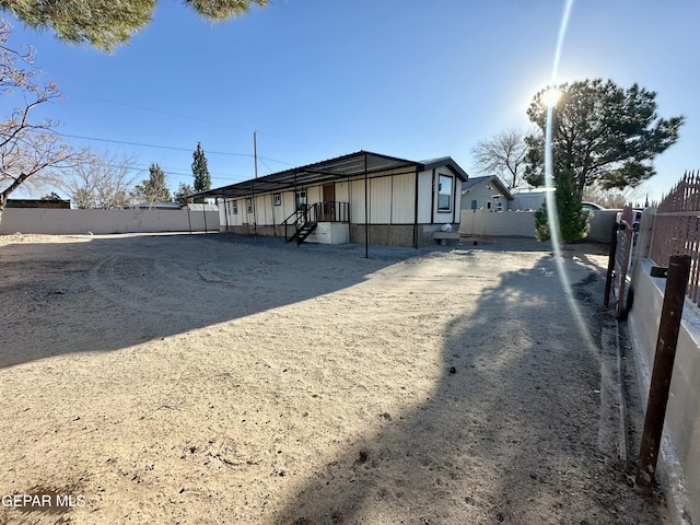 view of front of home