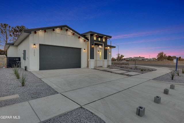 view of front of home featuring a garage