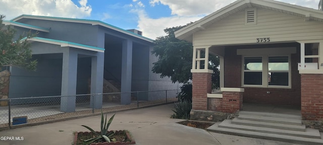 exterior space with covered porch