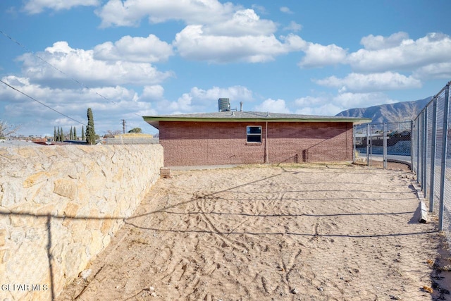 exterior space with a mountain view