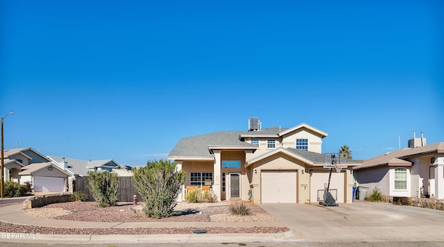 view of front of home featuring a garage