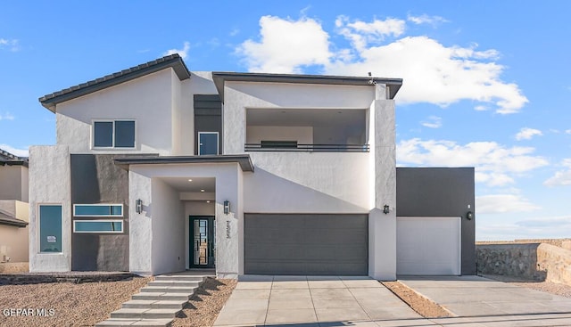 modern home with a garage