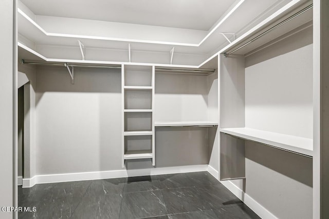 view of walk in closet