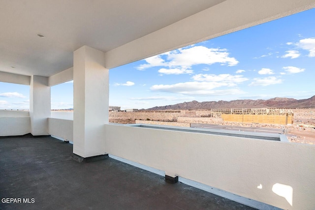 balcony with a mountain view