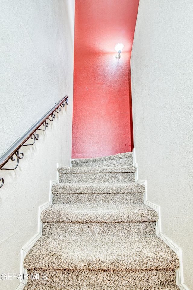 view of stairway