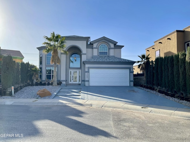 view of front of house featuring a garage