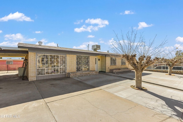 view of front of home with a patio