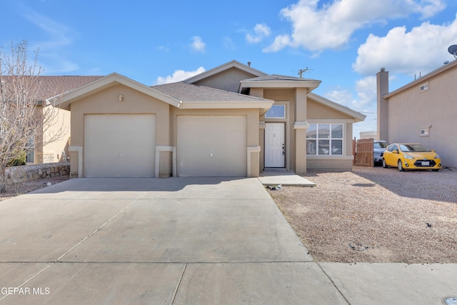 view of front of home featuring a garage