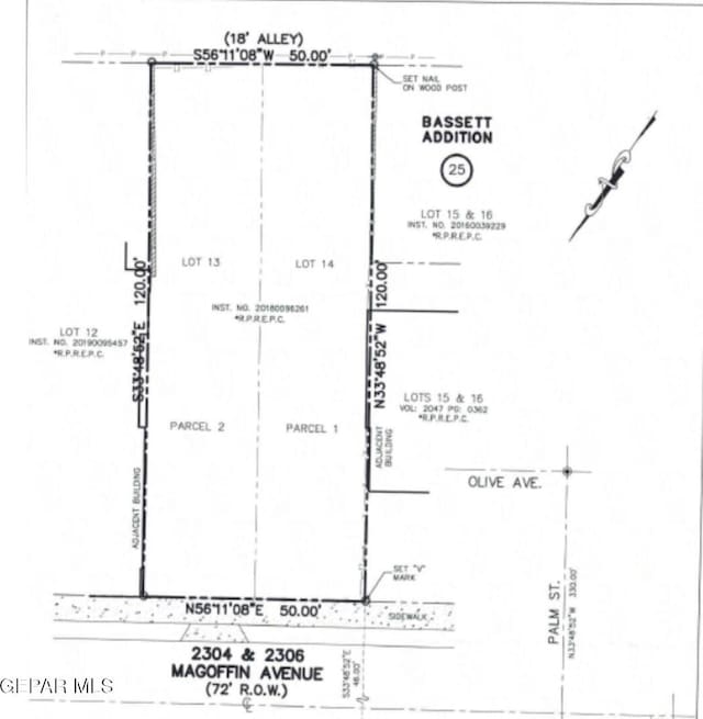 2304-2306 Magoffin Ave, El Paso TX, 79901 land for sale