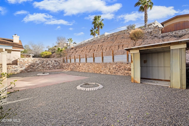 view of yard with a patio area