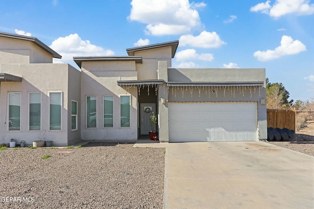 view of front property with a garage