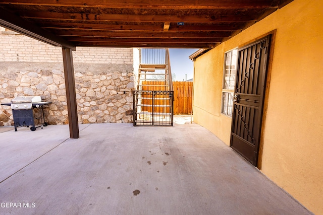 view of patio featuring grilling area