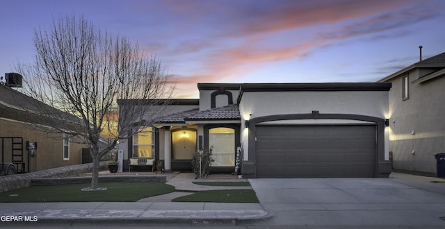 view of front facade with a garage