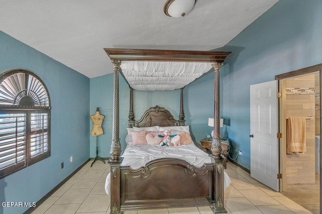 view of tiled bedroom