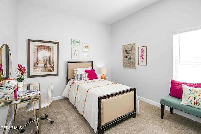 view of carpeted bedroom