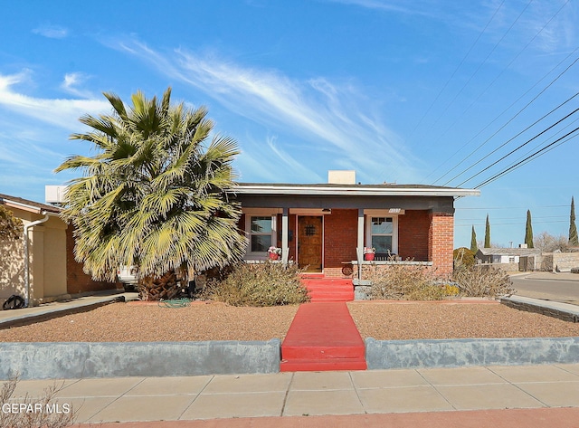 view of front of home with a porch