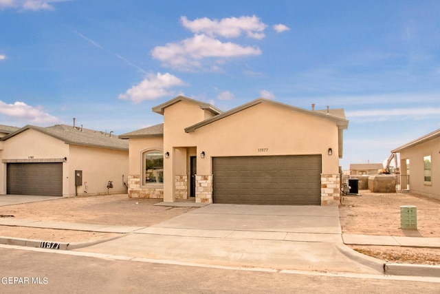 view of front of home featuring a garage