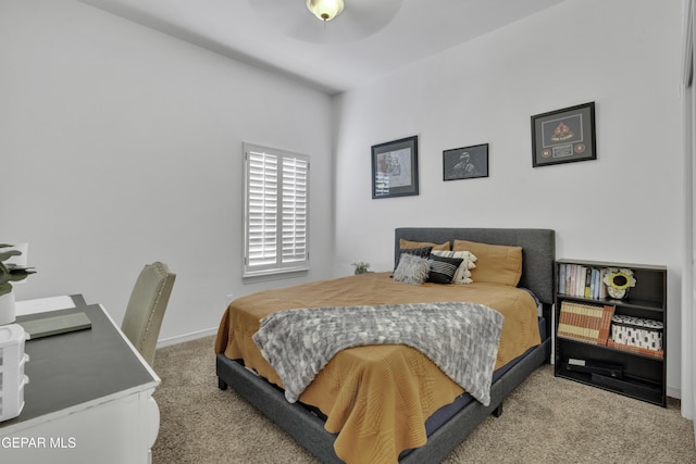 bedroom featuring carpet