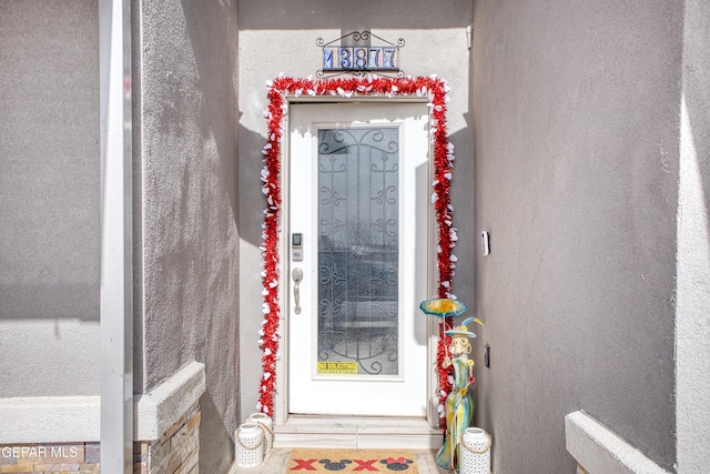 view of doorway to property