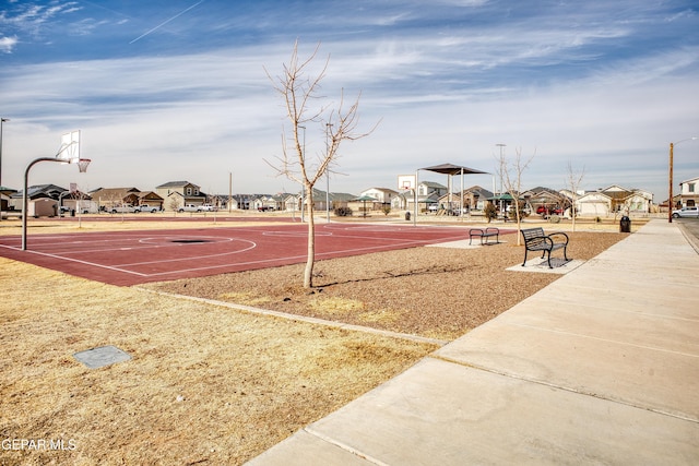 view of basketball court