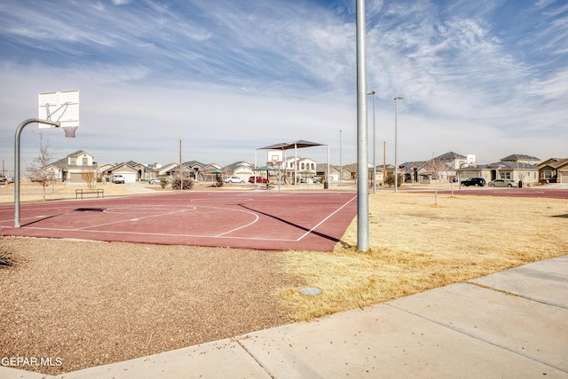 view of basketball court