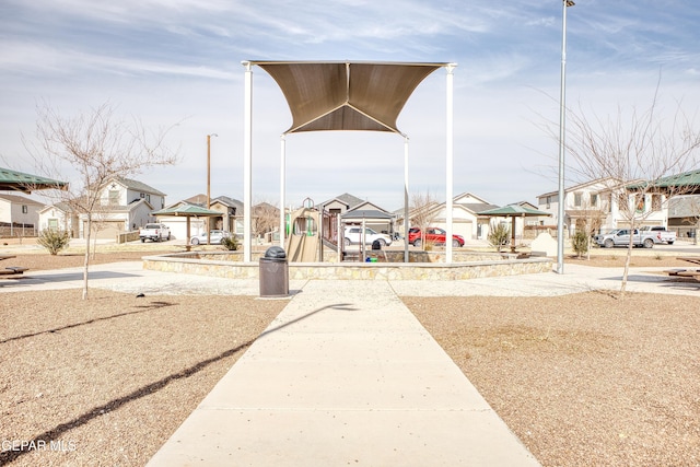 view of property's community featuring a playground