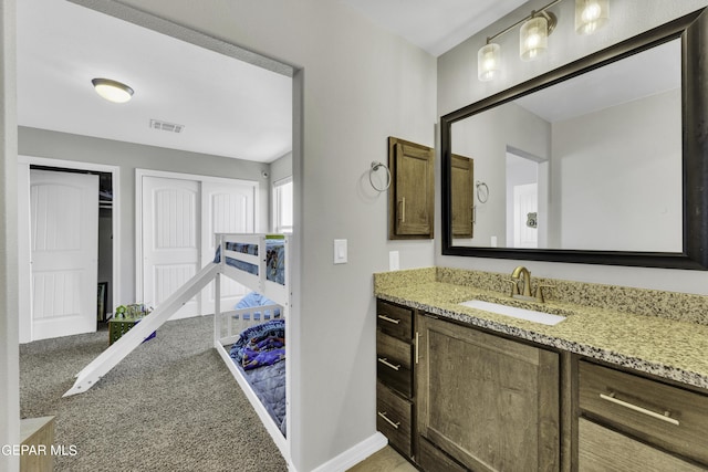 bathroom with vanity