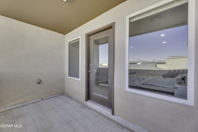 view of doorway to property