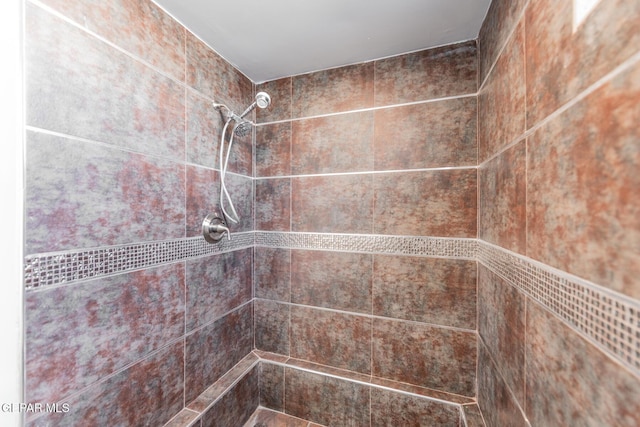 room details with tiled shower