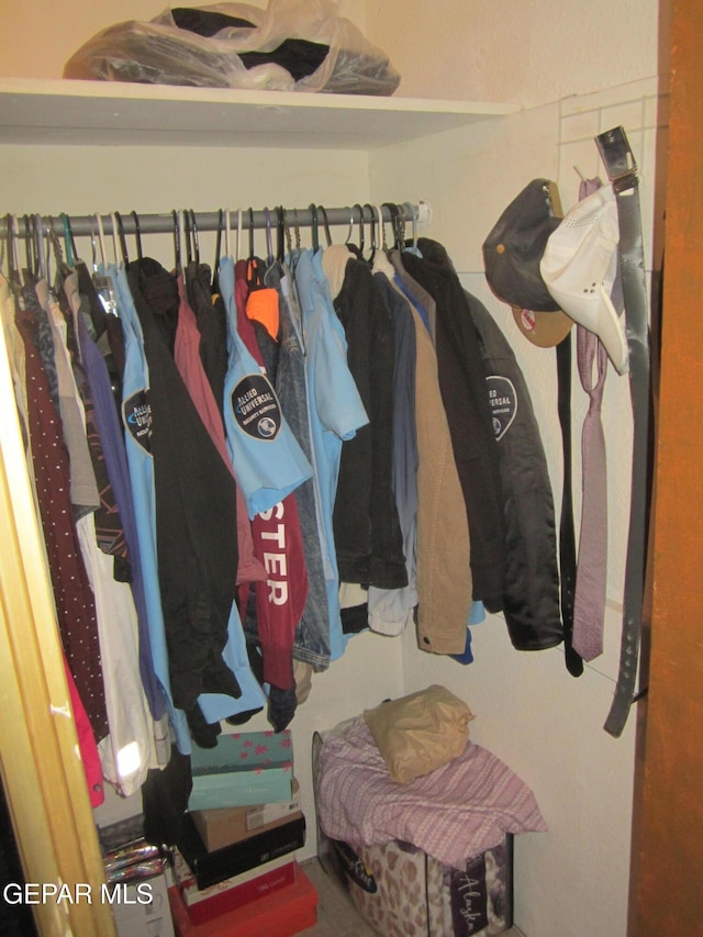 view of closet