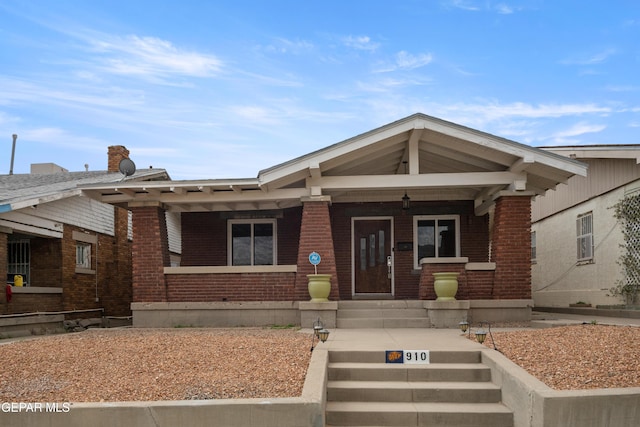 view of front of house with a porch