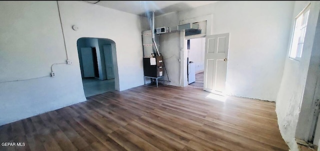 empty room featuring dark hardwood / wood-style floors