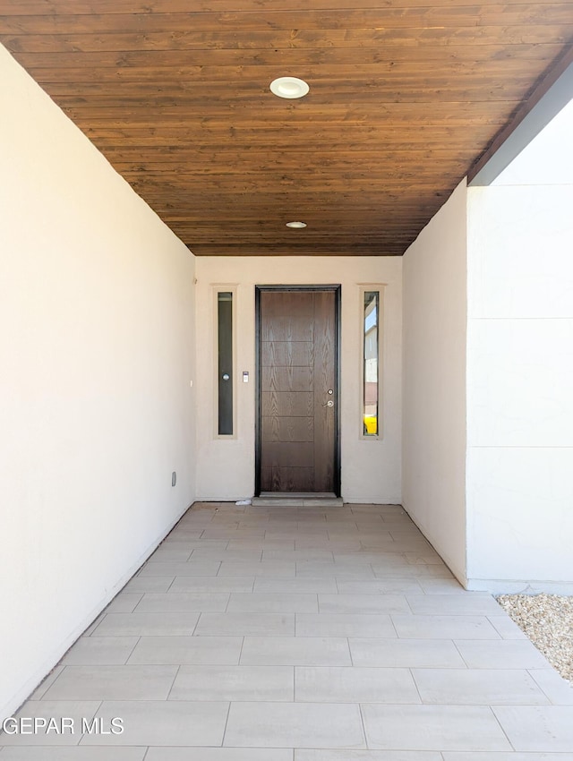 view of doorway to property