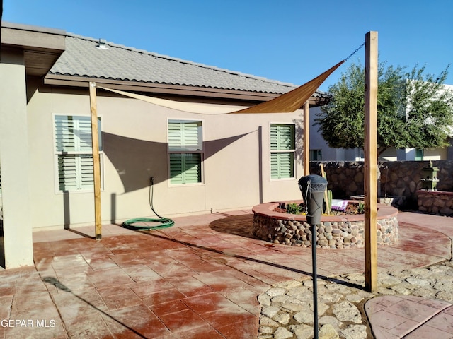 view of patio with fence
