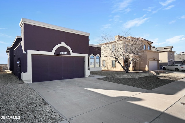 view of front facade with a garage