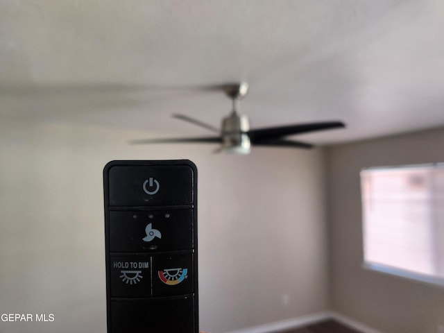 details with ceiling fan